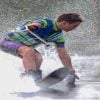 Waterskiing at Jurmala Waterski & Wakeboard park. Jurmala, Latvia