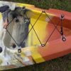 Solo SOT kayak SALT 298. Installed rod holders. Electric outboard motor mount