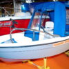 Boat AMBER 360E. Stable, reliable, four-seated, moderate-angle keel boat in double hull performance