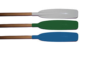 Oar with plastic blade