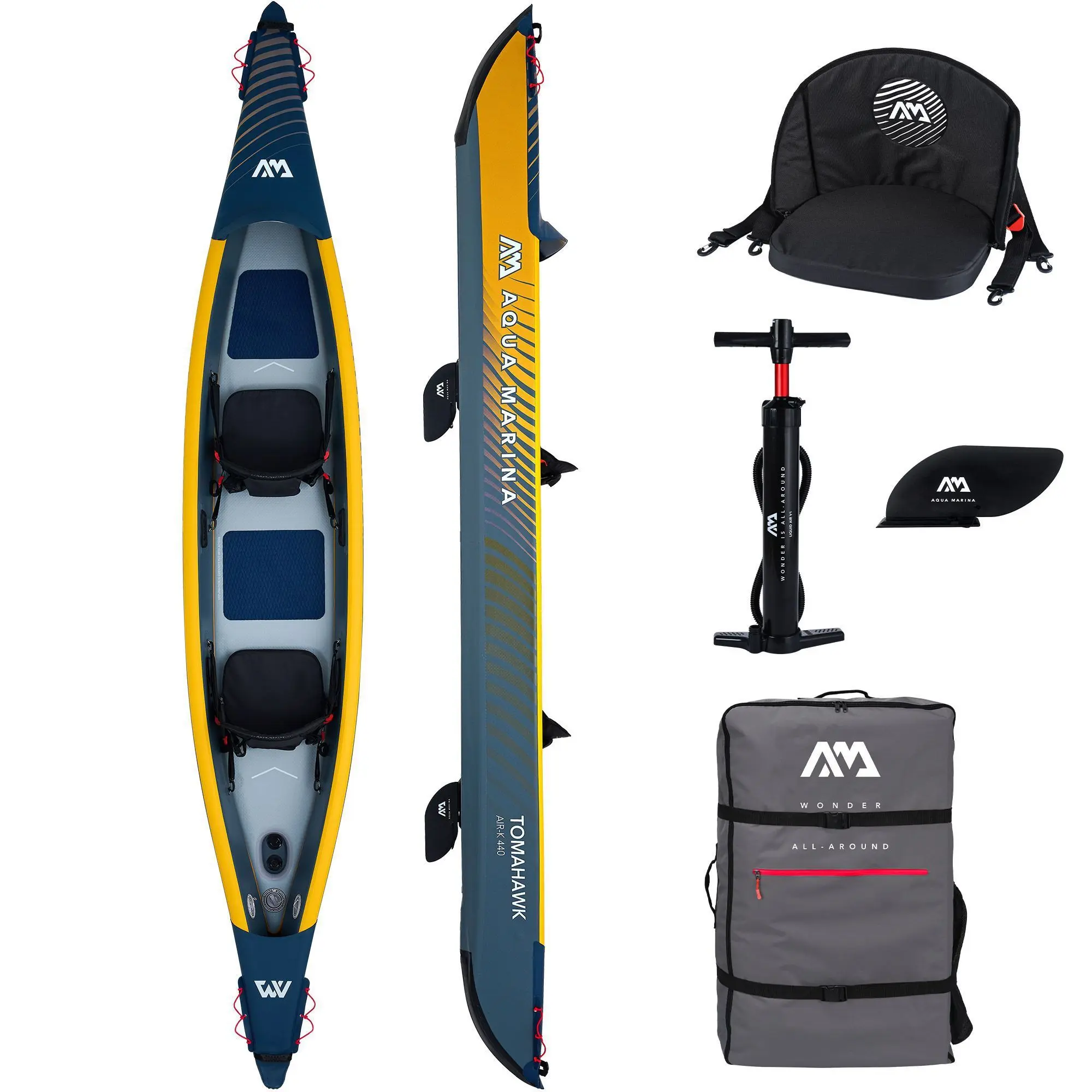 Aqua Marina Tomahawk AIR-K 440 x 78 cm augsta spiediena ātruma kajaks