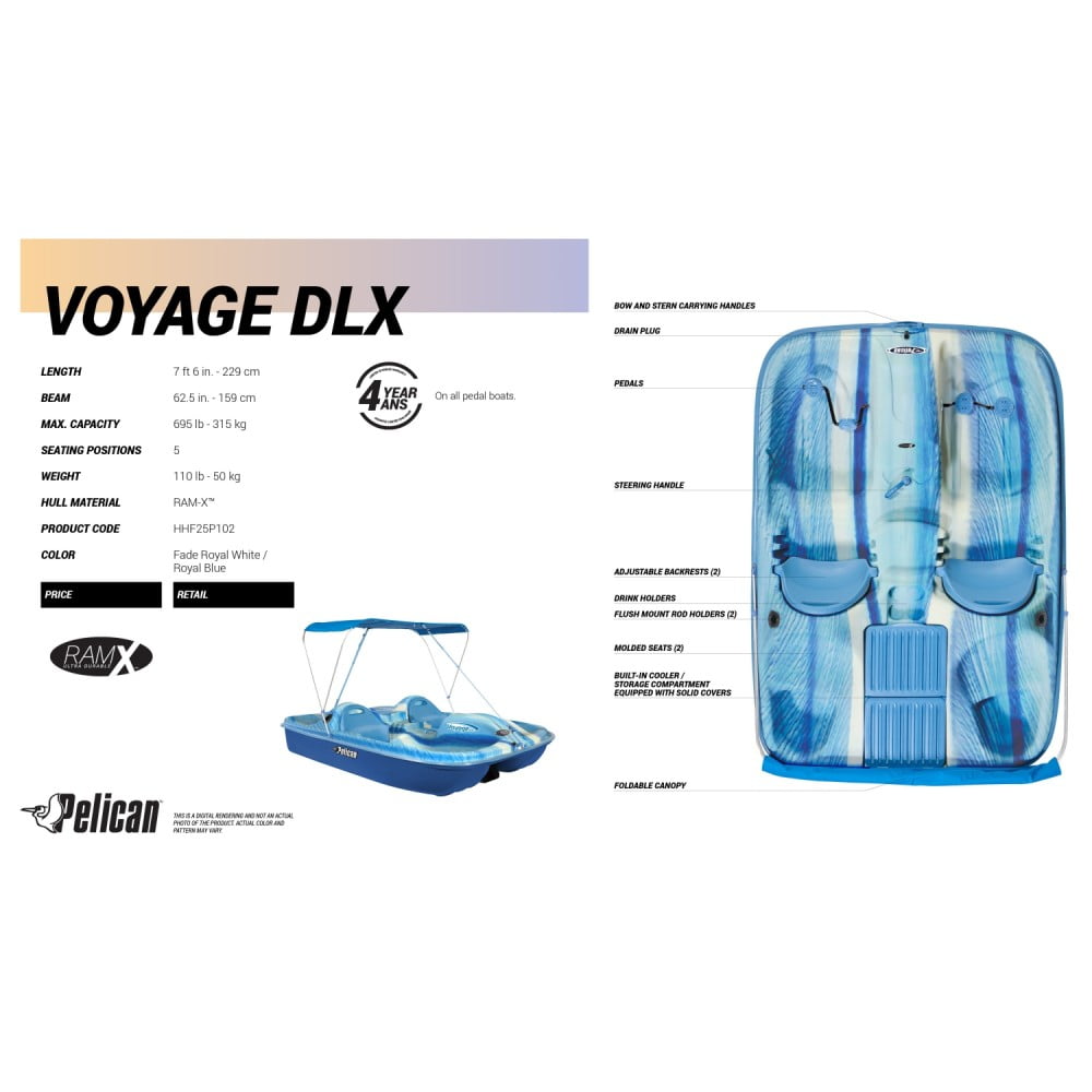 Pedal boat PELICAN VOYAGE DLX