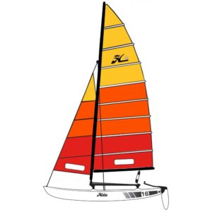 Sailing catamaran HOBIE CAT 16 race