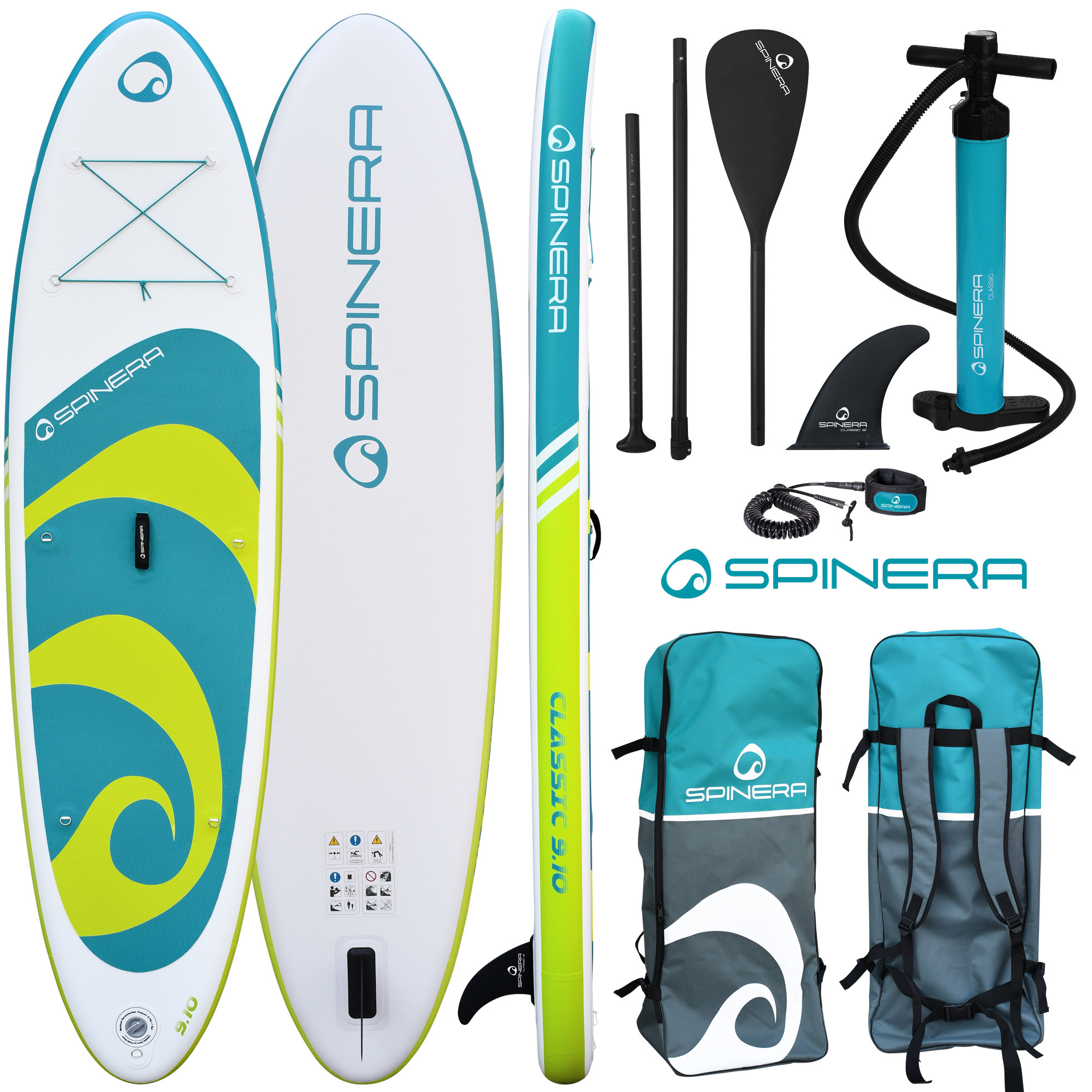 Spinera Classic 9'10" INFLATABLE SU PADDLE BOARD PACKAGE ALLROUND