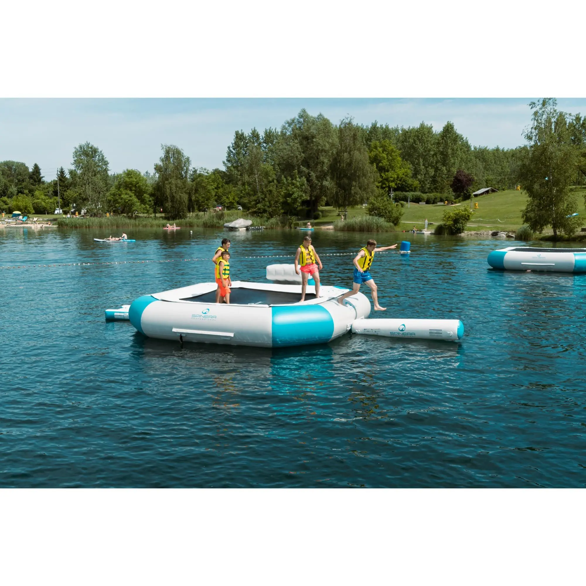 Tramplīns Spinera Professional Aquapark Pirates Tramp 500 Set incl. Base Step + Slide + Beam