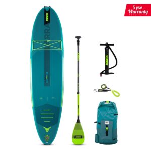 SUP dēlis JOBE Aero Yarra SUP Board 10.6 Package Teal (fiberglass paddle Lime)